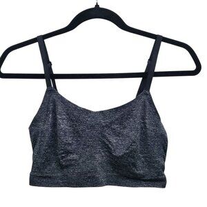 Soma Enbliss Luxe Adjustable Bralette Gray Marled Print Smooth Lightweight Bra M